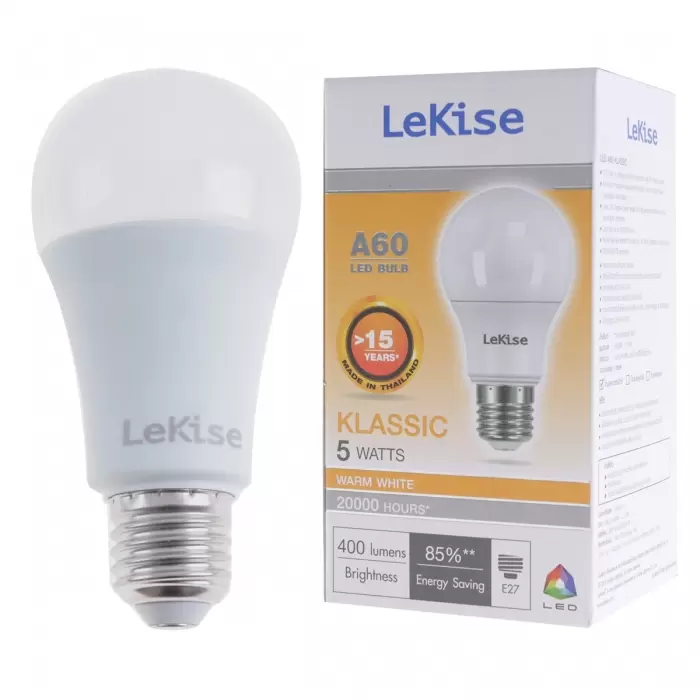 LED light bulb A60 5 watts, Klassic model (Warm White) LEKISE-1
