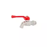 ก๊อกบอลสนาม 1/2 นิ้ว (4 หุน) ด้ามแดง รุ่น -001 สีแดง