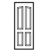 Fiber Glass Door TIS Q Fiber Door 4 Curve 70x200 Primer