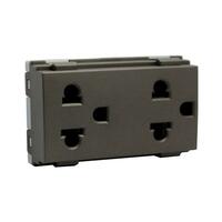 เต้ารับคู่ 3ขา มีกราวด์ W8416V2-ST HAC