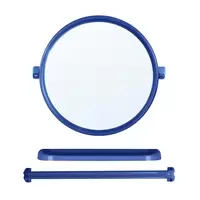 ROUND MIRROR PLASTIC SET3 BM03-BLUE
