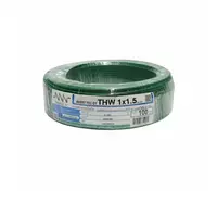 สายไฟ IEC01 THW 1x1.5 ตร.มม. สีเขียว 100 เมตร NNN