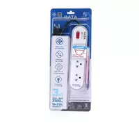 Plug strip 3x3 meters, 1 switch, model AP3146, gray