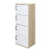 ตู้ล็อคเกอร์ 4 ช่อง ANY สีไวท์โอ๊ค/ขาว