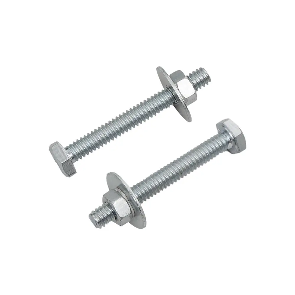 Complete set of nuts, white plated, DEXZON 1/4x2" 6P-1