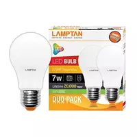 LAMPTAN BULB GLOSS E27 7W LED bulb, warm white, pear-shaped