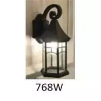 โคมไฟติดผนังภายนอก 768W CARINI ALUMINIUM/GLASS CLASSIC สีดำพ่นทราย