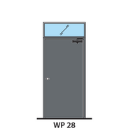 ประตูเหล็ก ทนไฟ LYNN WP28-FP (สีเทา PE-702471)