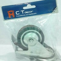 BRAKE RUBBER WHEEL BYTORA 3" BK