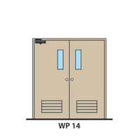 ประตูเหล็ก LYNN WP14-MT (สีครีม PE-702461)