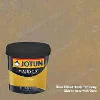 สีทาภายใน Jotun Majestic Design Prestige สี 1032 Iron Grey + Gold