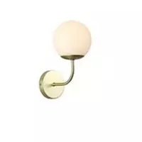 โคมไฟติดผนัง CARINI W9864-1 แก้ว โมเดิร์น สีขาว/สีทองรมดำ 1หัว