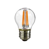 หลอดไฟ LED E27 4W วอร์มไวท์ ทรงปิงปอง HI-TEK FILAMENT