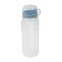 ขวดน้ำPP1.1Lทรงกลมฝาดึงน้ำเงิน