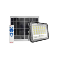 สปอร์ตไลท์โซล่าเซลล์ RACER FLOODLIGHT 100 วัตต์ วอร์มไวท์ สีเทา