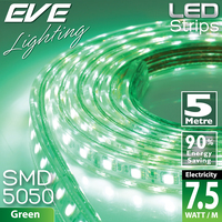 หลอด LED STRIP WATERPROOF FLEXIBLE 7.5 วัตต์/100 ซม. 5 ม. สีเขียว