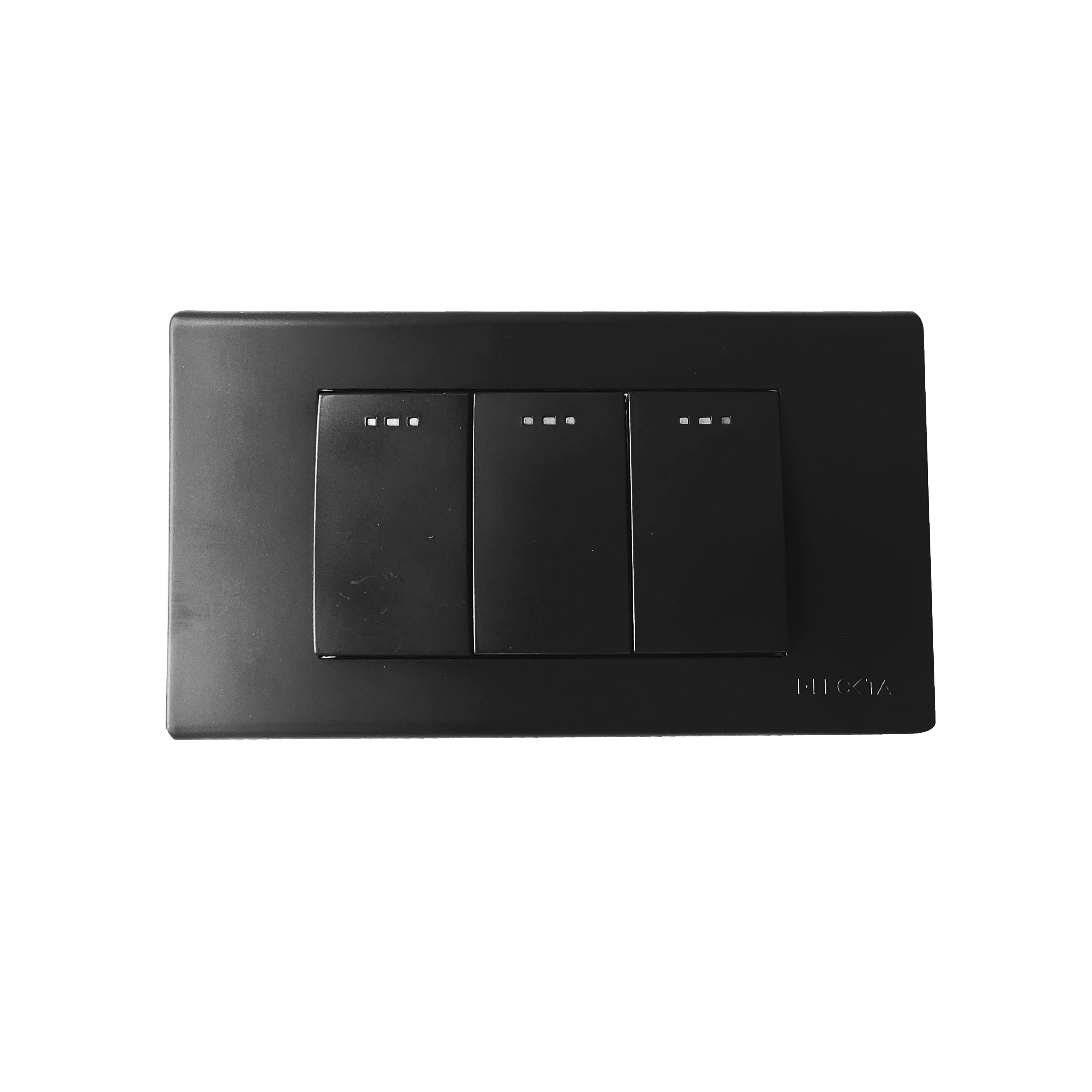 ชุดสวิตช์ 1 ทาง 3 ช่อง ELECKTA BASIC สีดำ-1