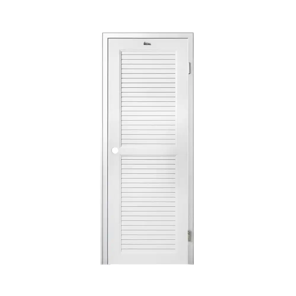ชุดประตูห้องน้ำพร้อมวงกบ UPVC เจาะลูกบิด ASARA S937 70x200 ซม. สีขาว-1