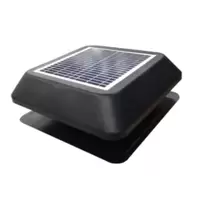 พัดลมระบายอากาศ Solar cell ติดหลังคา ทรงสี่เหลี่ยม ปรับแผงไม่ได้ 14 นิ้ว