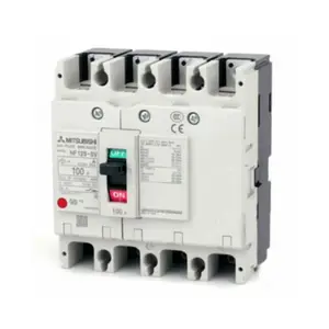 เบรกเกอร์ 100 แอมป์ MCCB MITSUBISHI 4 Pole 100kA ขนาดเฟรม 125A รุ่น NF125-HV