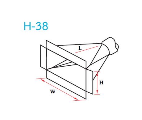อุปกรณ์ท่อลม H-38 กลมเหลี่ยมพับปีกออก-1
