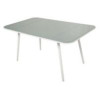 TEMPERED GLASS TABLE IRENE 150 CM WH/GY