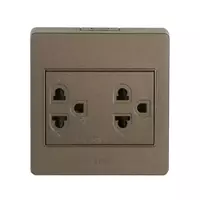ชุดเต้ารับคู่ 3 ขา สีดำ รุ่น M3N-E20-CC HAC