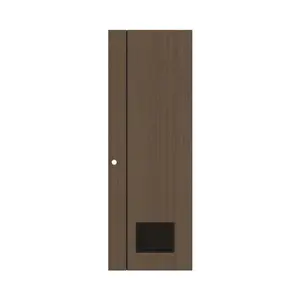 ประตูห้องน้ำ UPVC เจาะรูลูกบิด PARAZZO PL-01 70x200 ซม. สีช็อคโกแลต-1