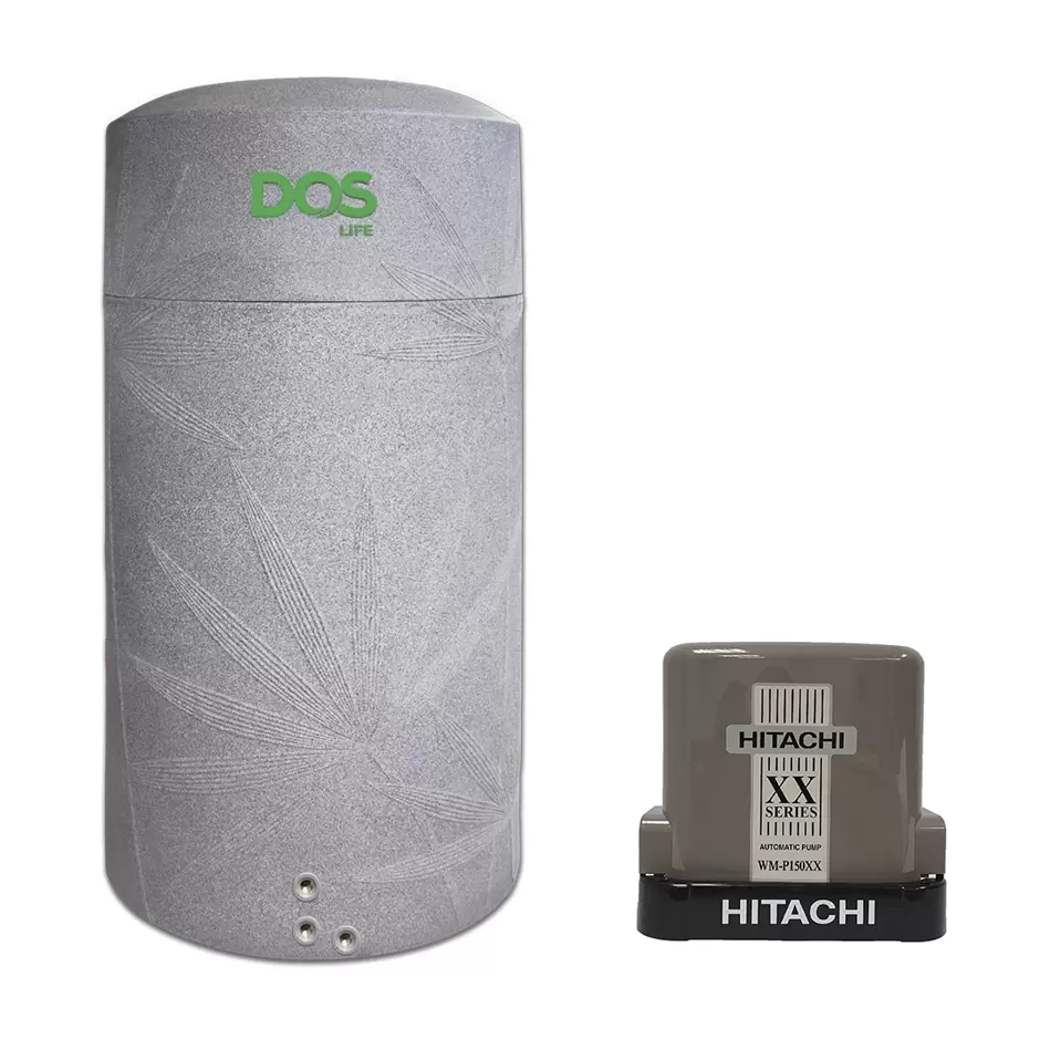 ถังเก็บน้ำ DOS รุ่น NATURA Water Pac All-in-one 1000 ลิตร สีเทาแกรนิต + ปั๊ม Hitachi-1