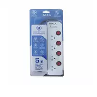 4-switch, 4-socket, 5-meter power strip, model HM4496, white