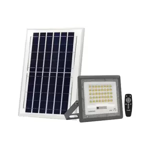 สปอร์ตไลท์โซล่าเซลล์ BRIGHT100W Warm White NAG AL สีเทา (1232767)