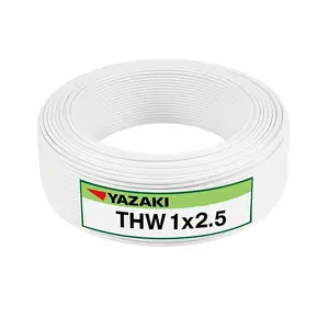 สายไฟ THW 1x2.5 ตร.มม. สีขาว YAZAKI 100 เมตร