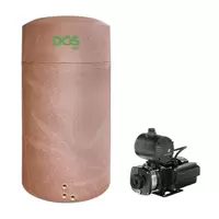 ถังเก็บน้ำ DOS รุ่น NATURA Water Pac All-in-one 1500 ลิตร สีแดงแกรนิต + ปั๊ม Grundfos