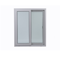 หน้าต่างกระจกบานเลื่อนยูพีวีซี UPVC UNIX สีขาว