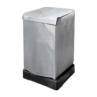 ผ้าคลุมเครื่องซักผ้าฝาบน 8-10 กก. CKR PLASTIC F-T003 64X64X96 ซม. สีเทาทึบ