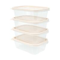 FOOD CONTAINER 600ml KECH 9001 4P BEIGE