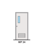 ประตูเหล็ก LYNN WP34-MT (สีขาว PE-901351)