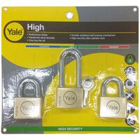 กุญแจคีย์อะไลท์ YALE BD50-50L-SP3C 50 มม. 3 ตัว/ชุด