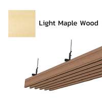 Aluminum Baffle Ceiling Metalworks Light Maple Wood