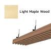 Aluminum Baffle Ceiling Metalworks Light Maple Wood Height 100 mm