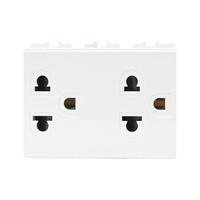 เต้ารับคู่มีกราวด์ 3ขากลมแบน E-233 HAC