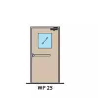 ประตูเหล็ก ทนไฟ LYNN WP25-FP (สีครีม PE-702461)