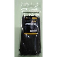 CABLE TIES ELE 6" BK