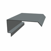 Gable Trim Metal Sheet Colorbond Girth 457 mm. Night Sky AZ150