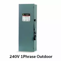 เซฟตี้ สวิตช์แบบไม่มีฟิวส์ใช้เป็นสะพาน 1 เฟส 240V ภายนอกอาคาร