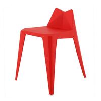 PLASTIC PP STOOL CUBE CHAIR RED