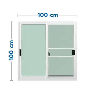 หน้าต่างบานเลื่อน อะลูมิเนียม S-S มุ้ง KPA ECO 100x100 ซม. สีขาว-1