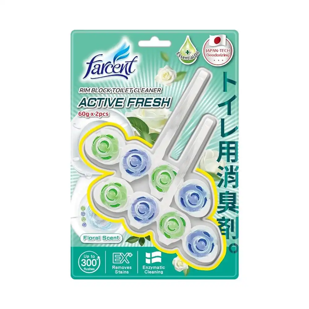 ริมบล็อคทอยเล็ตคลีนเนอร์ FARCENT 60 กรัม ฟลอรัล-1