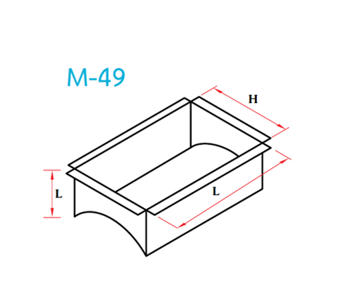 อุปกรณ์ท่อลม M-49 กล่องหัวจ่ายพับออก-1