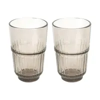 แก้วน้ำ 400ml KECH LENS BROWN แพ็ก 2 ใบ